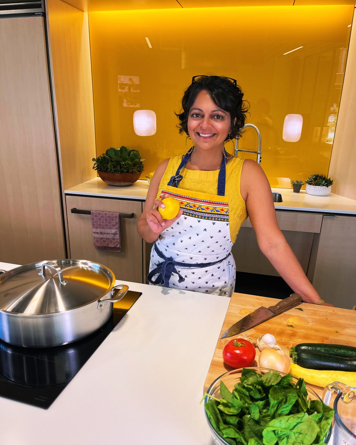Amita Nathwani in her kitchen